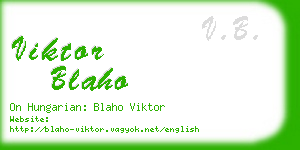 viktor blaho business card